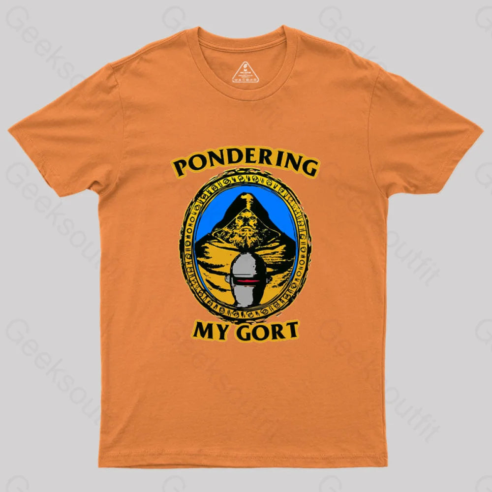 Pondering My Gort Orb Geek T-Shirt Orange / S