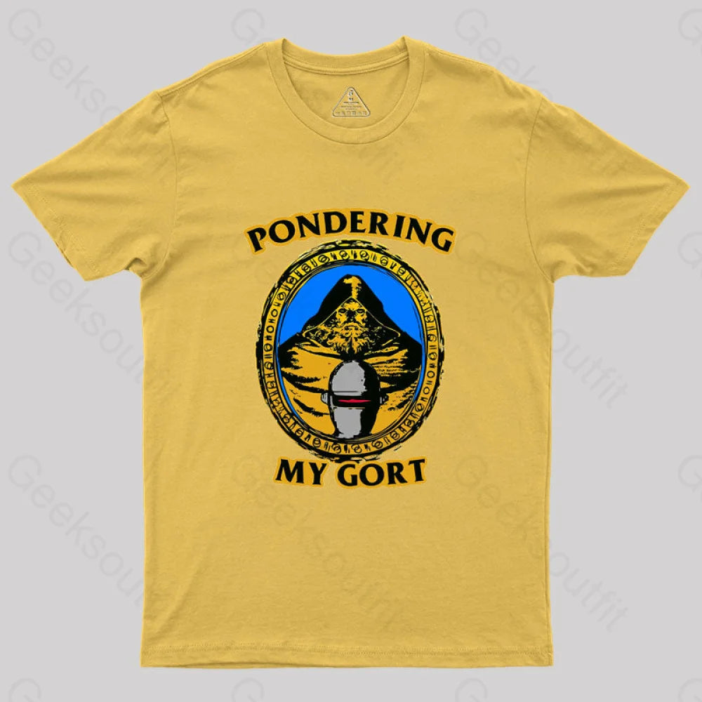 Pondering My Gort Orb Geek T-Shirt Yellow / S