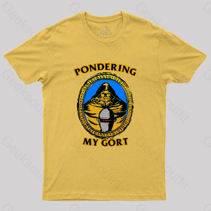 Pondering My Gort Orb Geek T-Shirt Yellow / S