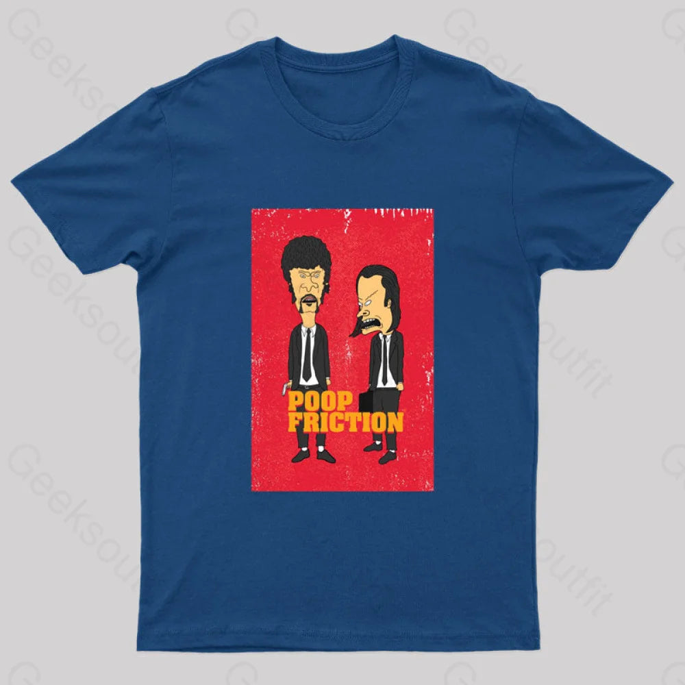 Poop Friction Geek T-Shirt Navy / S