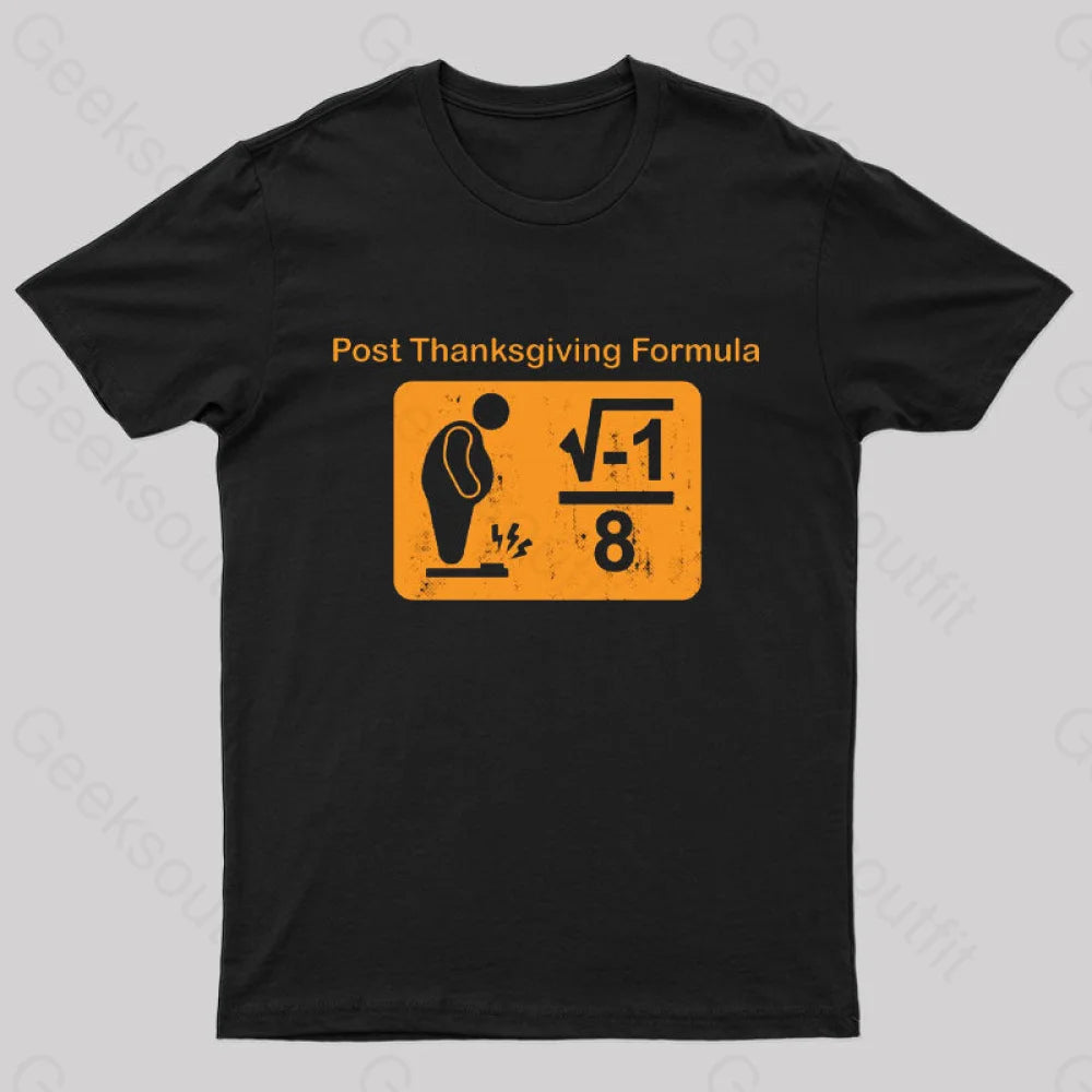 Post Thanksgiving Formula Geek T-Shirt Black / S