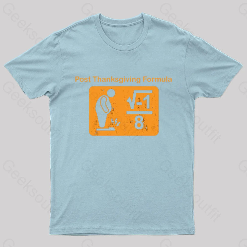 Post Thanksgiving Formula Geek T-Shirt Light Blue / S