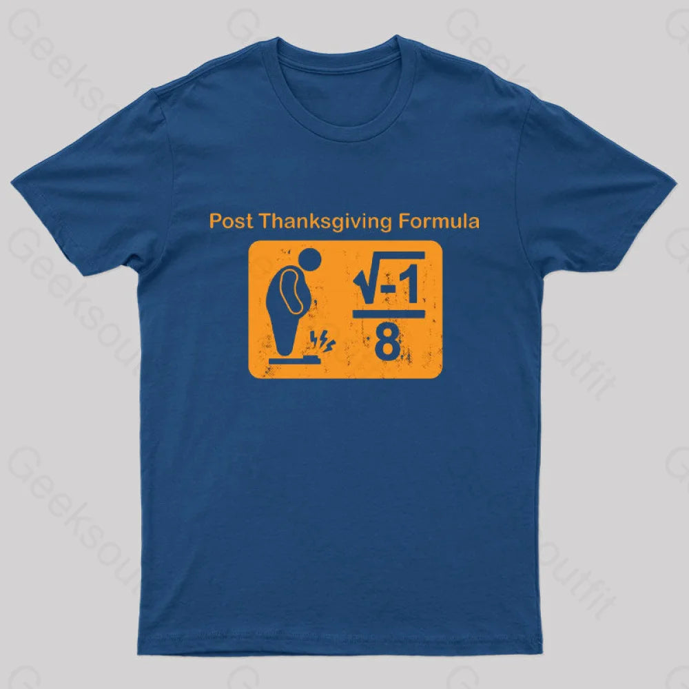 Post Thanksgiving Formula Geek T-Shirt Navy / S