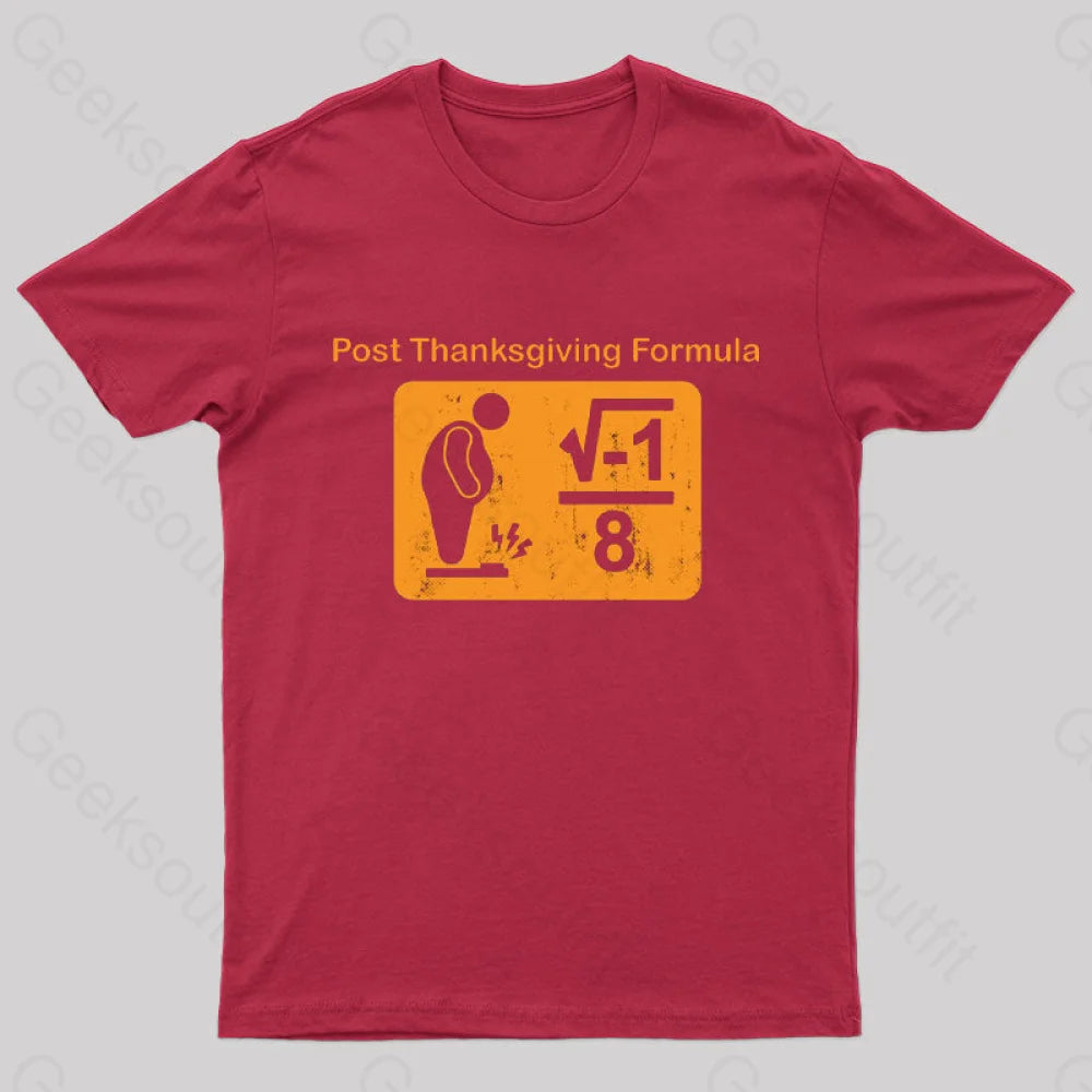 Post Thanksgiving Formula Geek T-Shirt Red / S