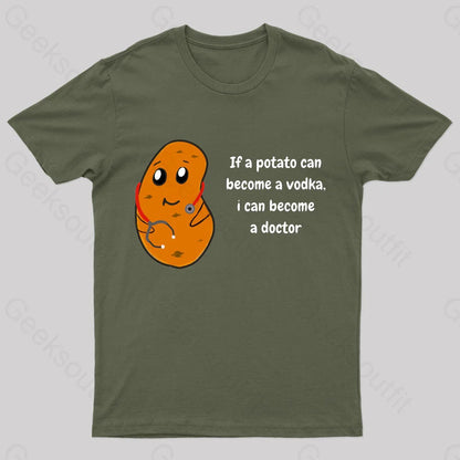 Potato Doctor Nerd T-Shirt Army Green / S