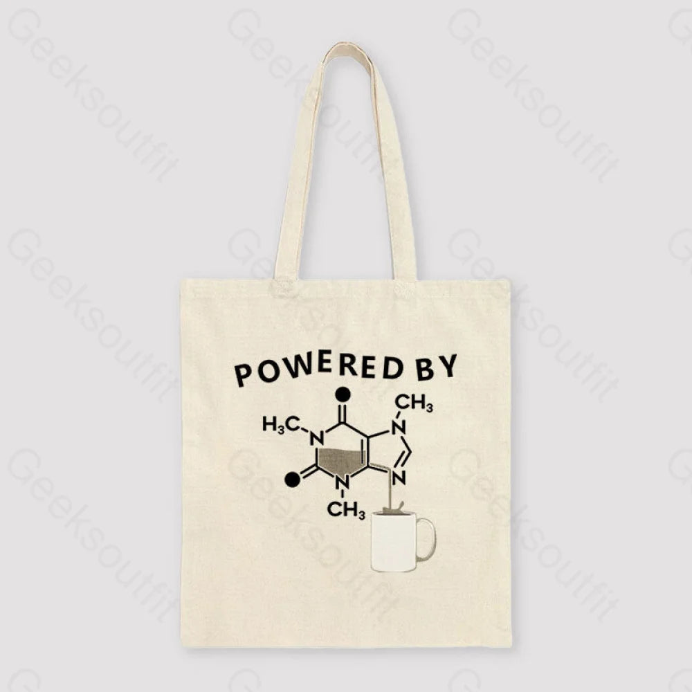 Powered By Caffeine Unisex Tote Bag