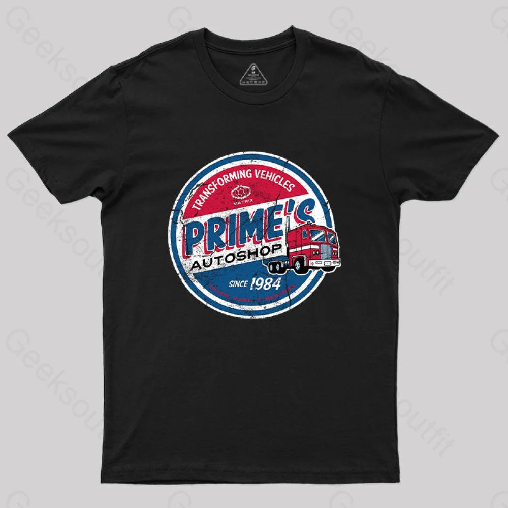 Primes Autoshop T-Shirt Black / S