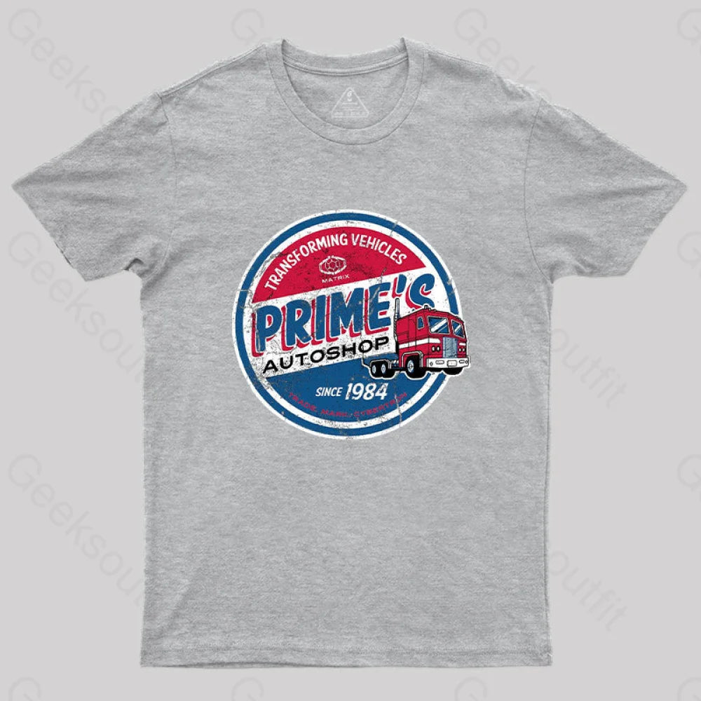 Primes Autoshop T-Shirt Grey / S