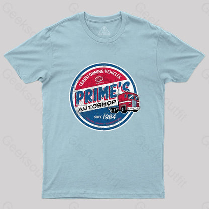 Primes Autoshop T-Shirt Light Blue / S