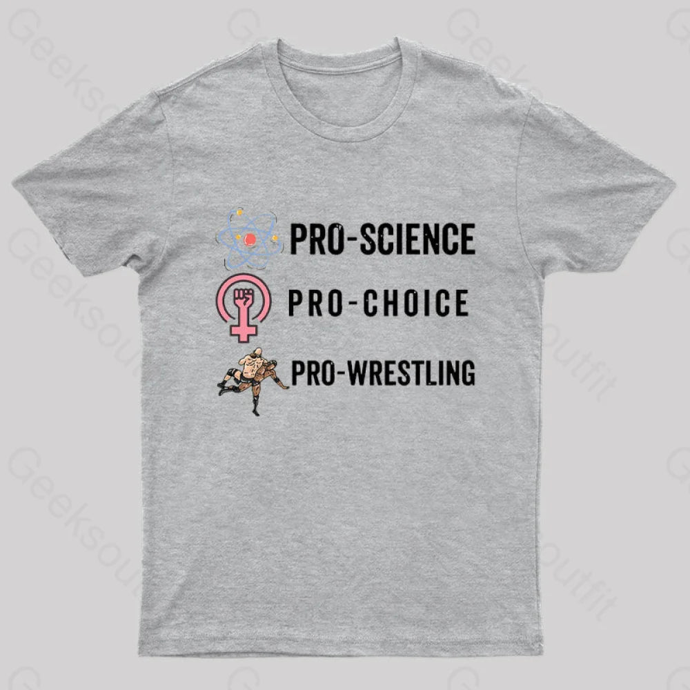 Pro Science Choice Wrestlig Nerd T-Shirt Grey / S