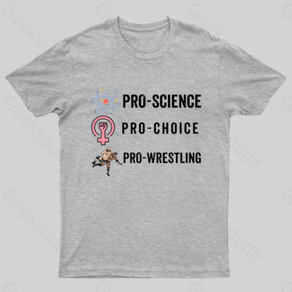 Pro Science Choice Wrestlig Nerd T-Shirt Grey / S