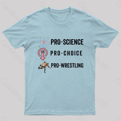 Pro Science Choice Wrestlig Nerd T-Shirt Light Blue / S