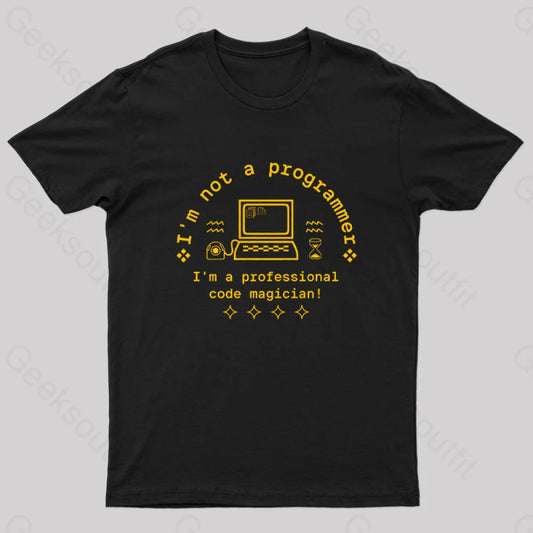 Professional Code Magician Nerd T-Shirt Black / S