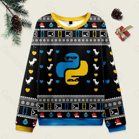 Programmer Funny Ugly Christmas Sweater Men’s Style-S