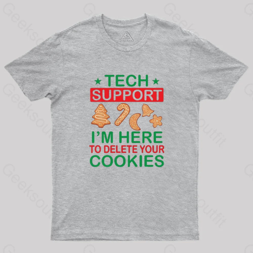 Programmer Tech Support Christmas T-Shirt Grey / S