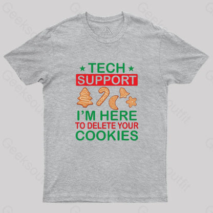 Programmer Tech Support Christmas T-Shirt Grey / S