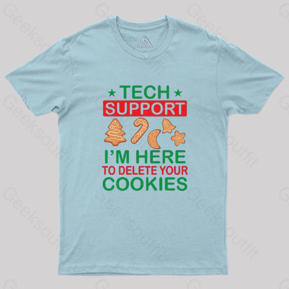 Programmer Tech Support Christmas T-Shirt Light Blue / S