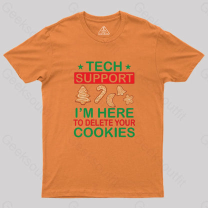 Programmer Tech Support Christmas T-Shirt Orange / S