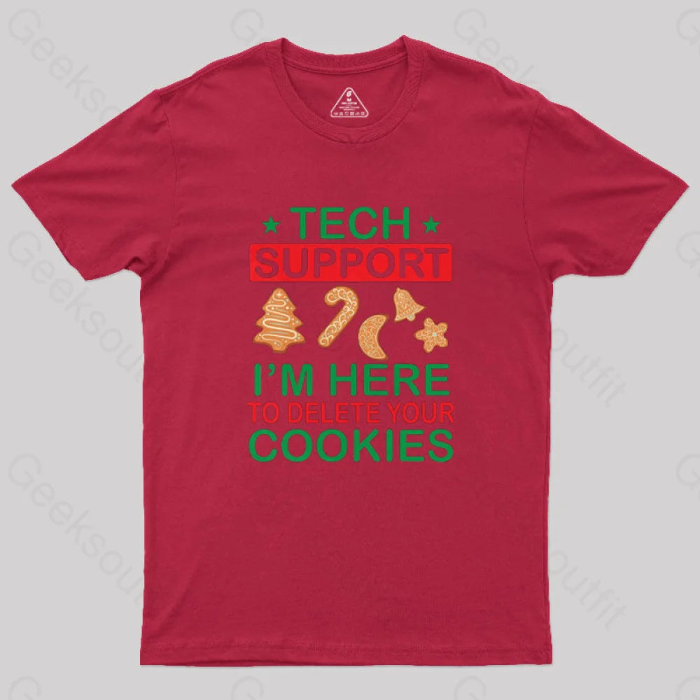 Programmer Tech Support Christmas T-Shirt Red / S