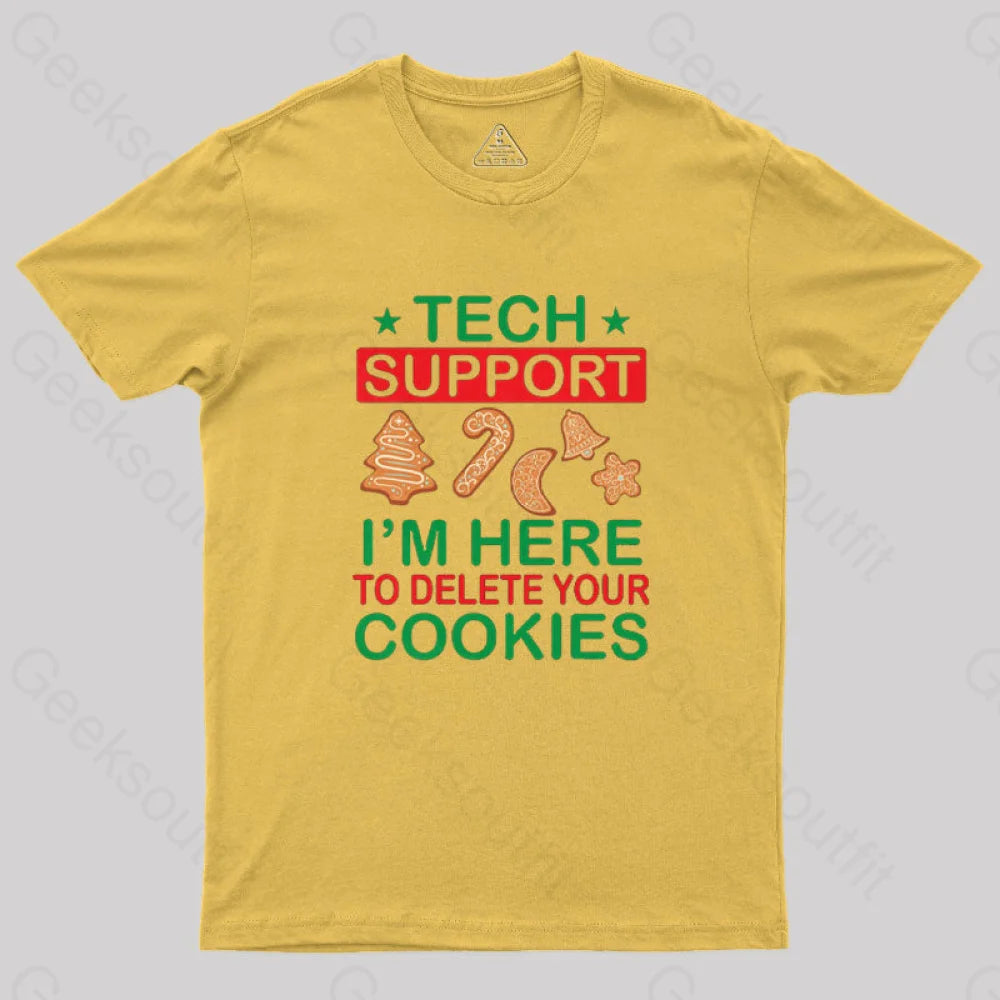 Programmer Tech Support Christmas T-Shirt Yellow / S