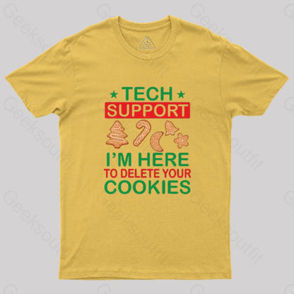 Programmer Tech Support Christmas T-Shirt Yellow / S