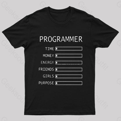 Programmer Time Nerd T-Shirt Black / S