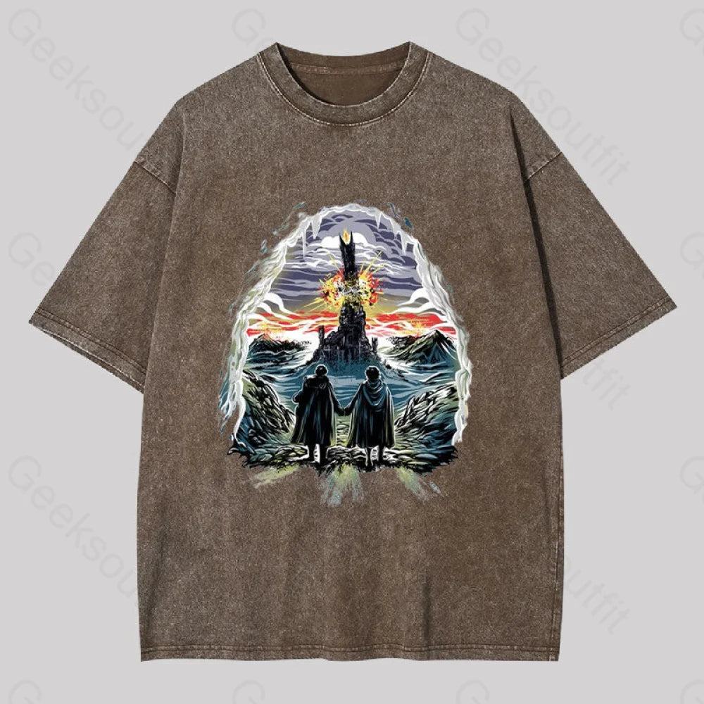 Project One Ring Washed T-Shirt Coffee / S