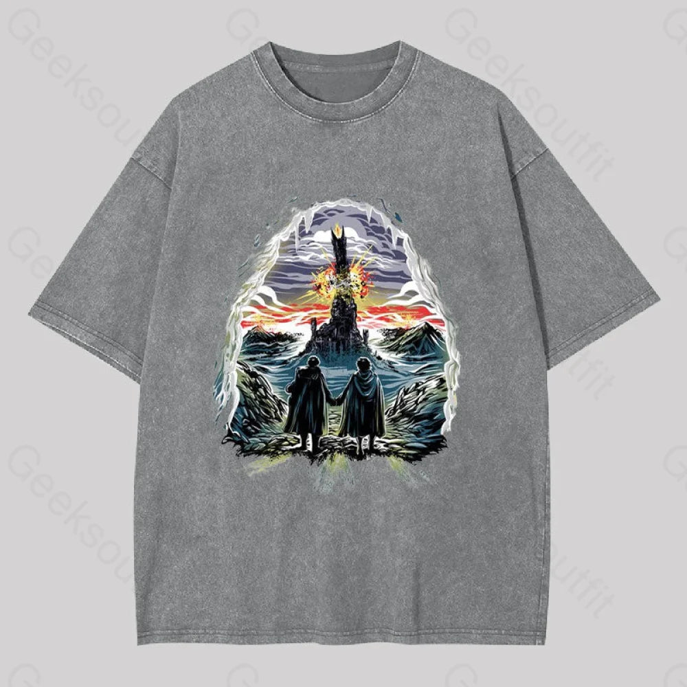 Project One Ring Washed T-Shirt Grey / S