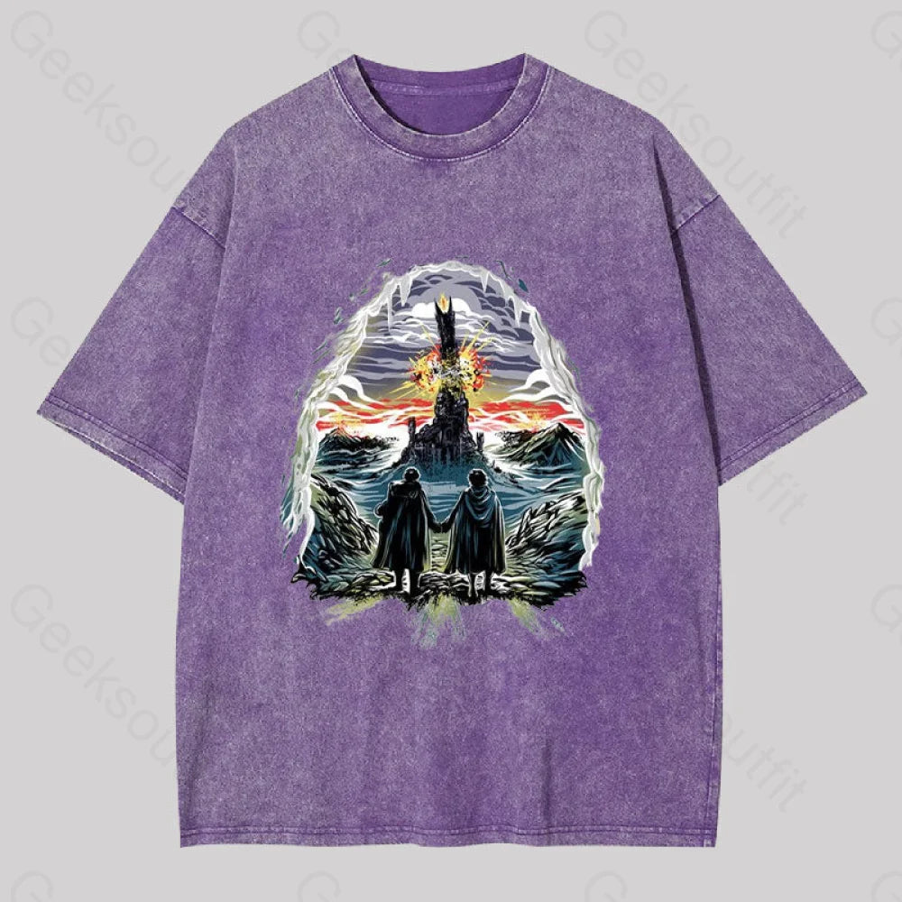 Project One Ring Washed T-Shirt Purple / S