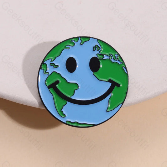 Protect Earth Day Smile Pins Xz8388