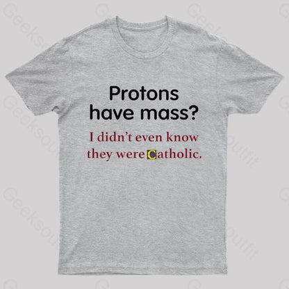 Protons Have Mass Nerd T-Shirt Grey / S