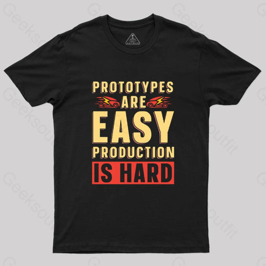 Prototypes Are Easy Robots On Men’s Tall T-Shirt Black / S