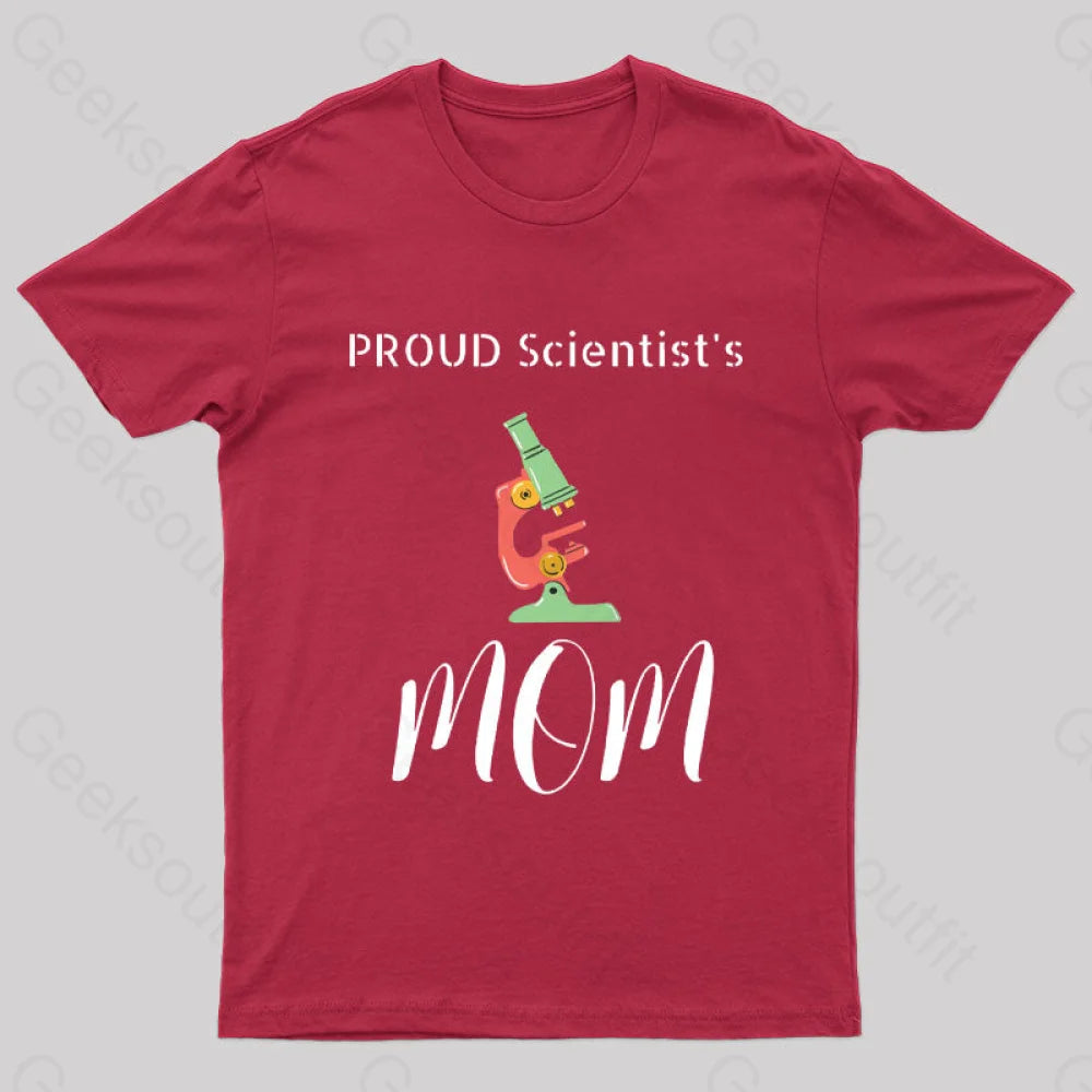 Proud Scientist’s Mom Nerd T-Shirt Red / S