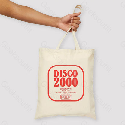 Pulp Disco 2000 Unisex Tote Bag Beige