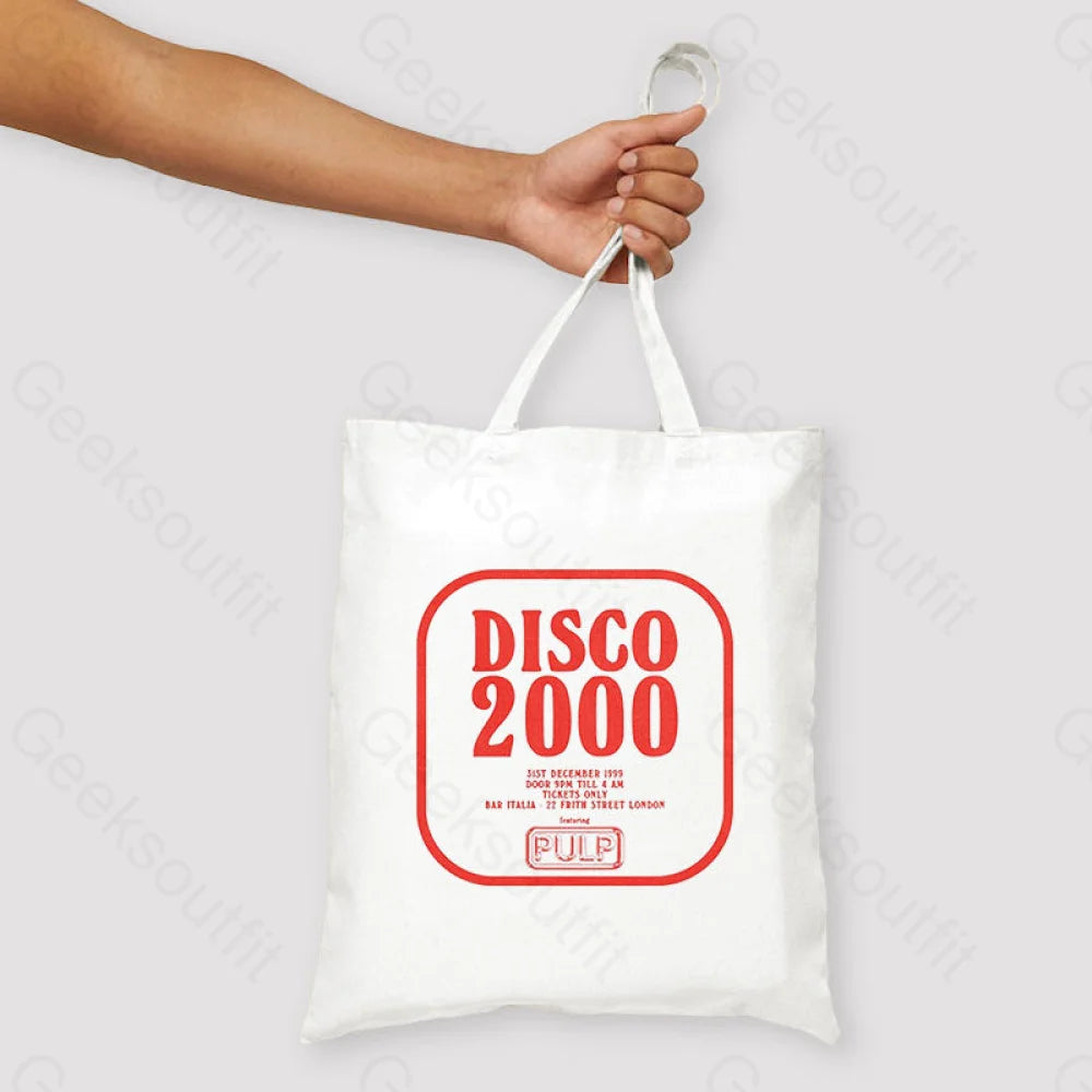 Pulp Disco 2000 Unisex Tote Bag White