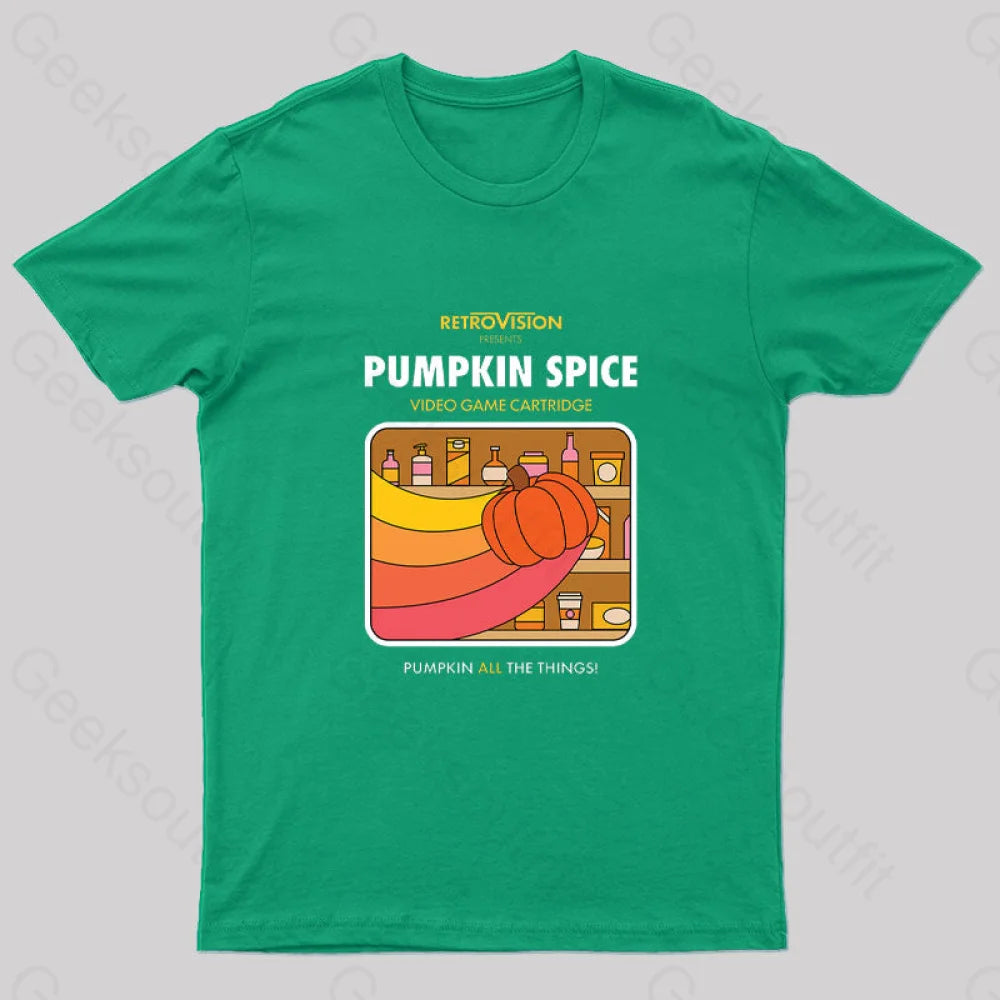 Pumpkin Spice High Score Geek T-Shirt Green / S