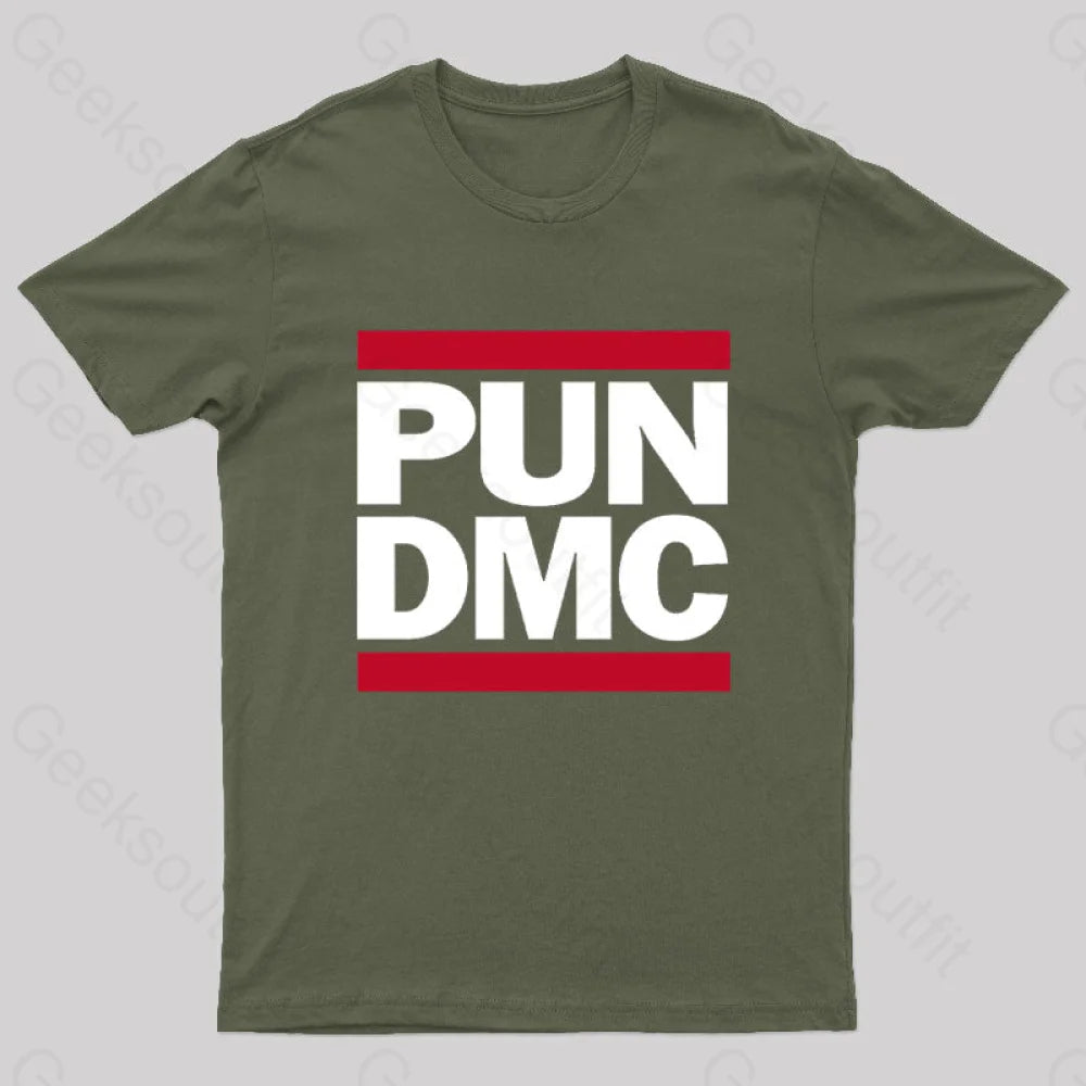 Pun Dmc Geek T-Shirt Army Green / S