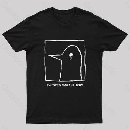 Punpun Is Just Fine Today Nerd T-Shirt Black / S