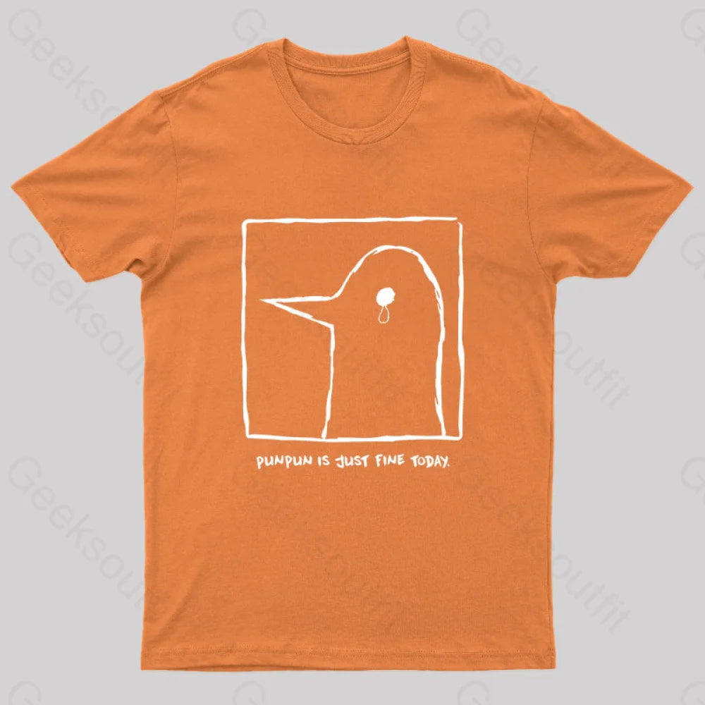 Punpun Is Just Fine Today Nerd T-Shirt Orange / S