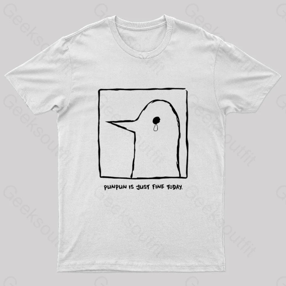 Punpun Is Just Fine Today Nerd T-Shirt White / S