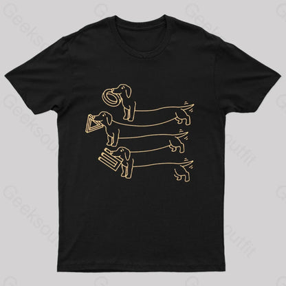 Puptical Illusion Funny T-Shirt Black / S