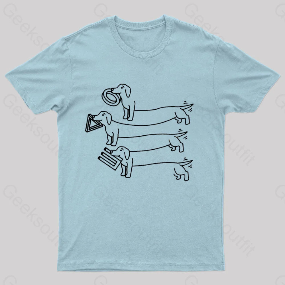 Puptical Illusion Funny T-Shirt Light Blue / S