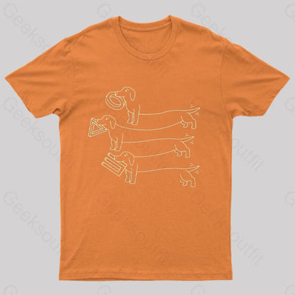 Puptical Illusion Funny T-Shirt Orange / S