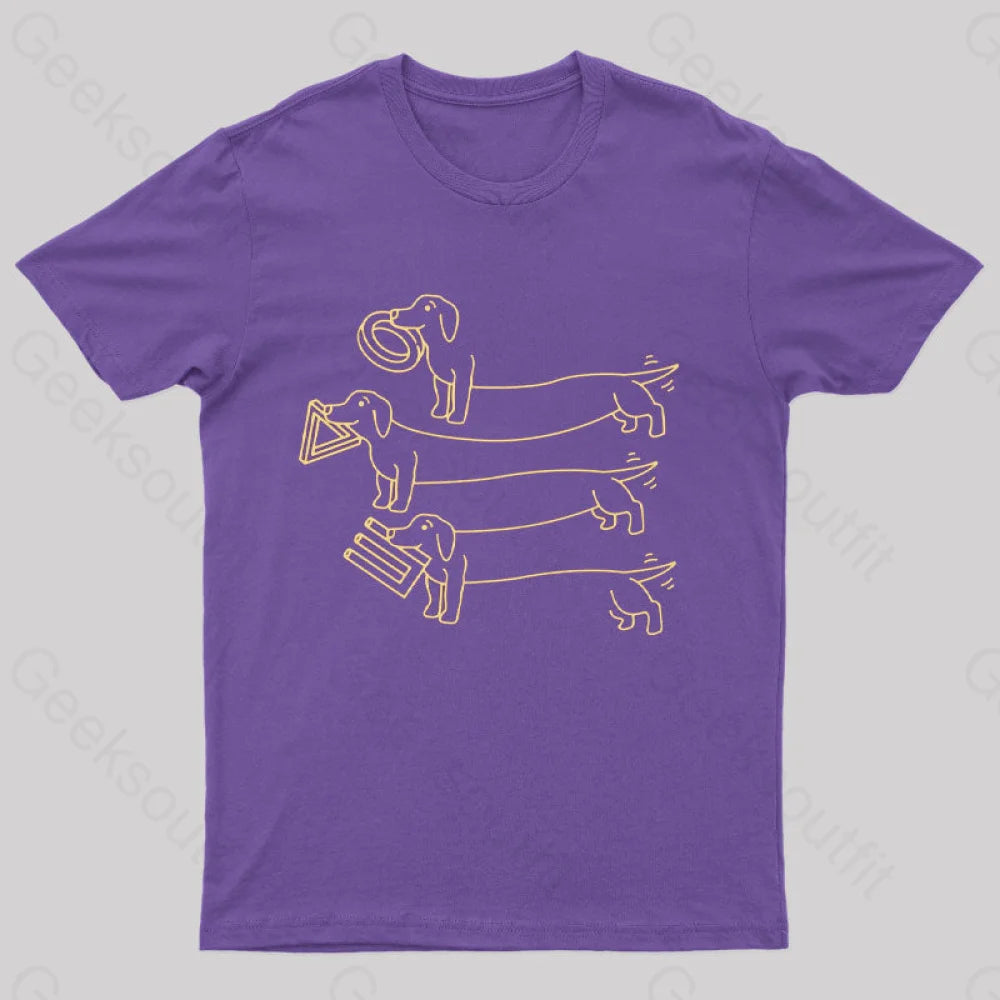 Puptical Illusion Funny T-Shirt Purple / S