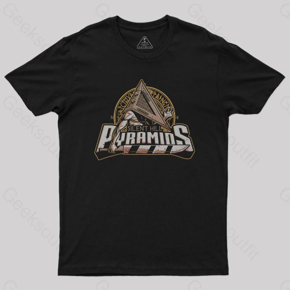 Pyramid Monster Team Geek T-Shirt Black / S