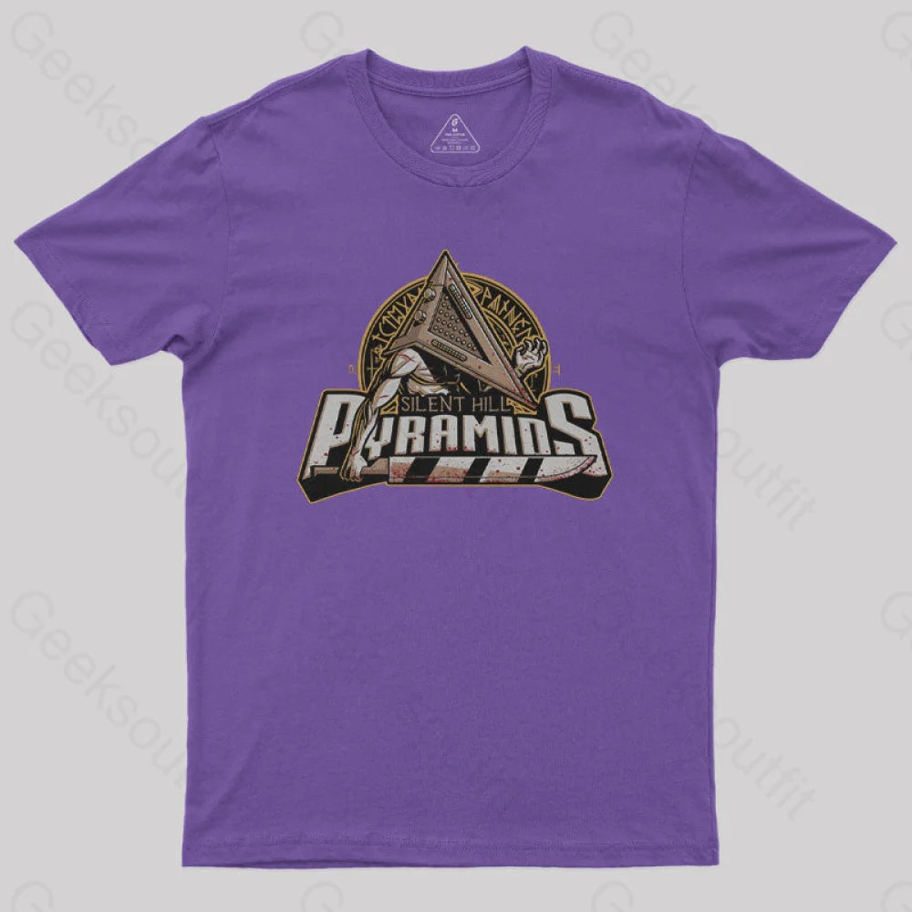 Pyramid Monster Team Geek T-Shirt Purple / S