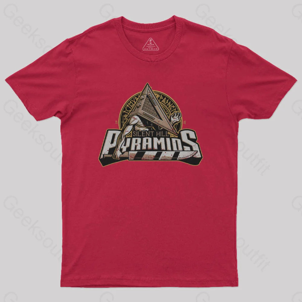 Pyramid Monster Team Geek T-Shirt Red / S