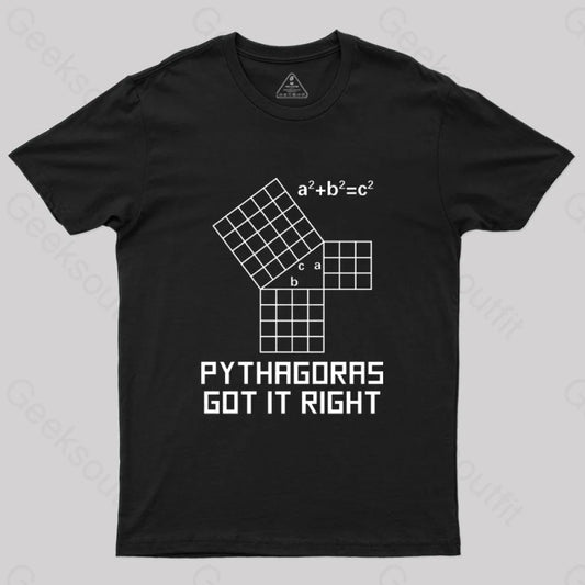 Pythagoras Got It Right T-Shirt Black / S