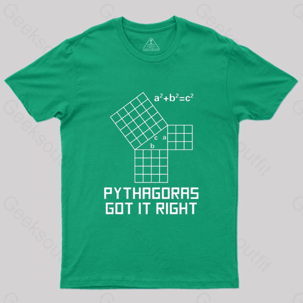 Pythagoras Got It Right T-Shirt Green / S