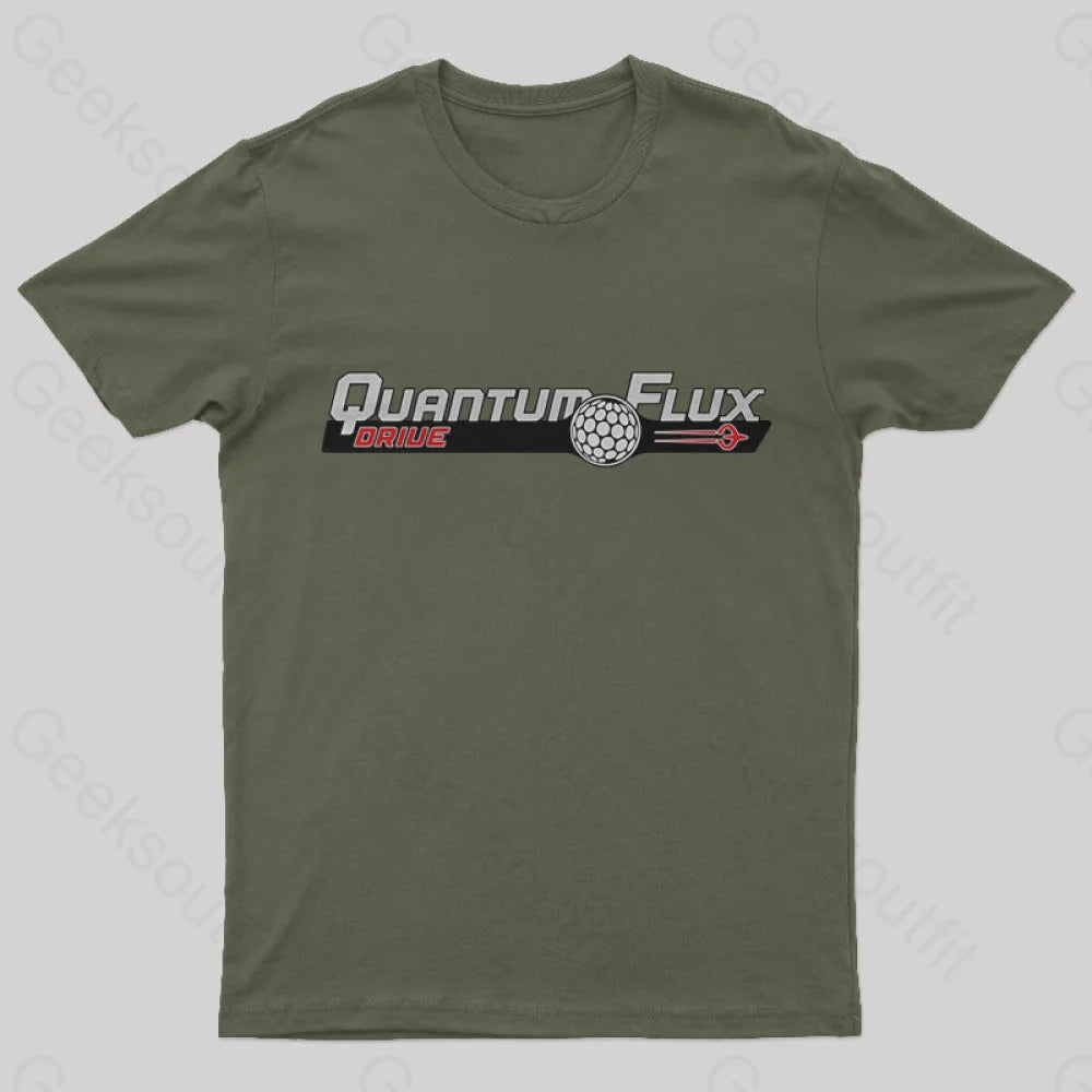 Quantum Flux Drive Nerd T-Shirt Army Green / S